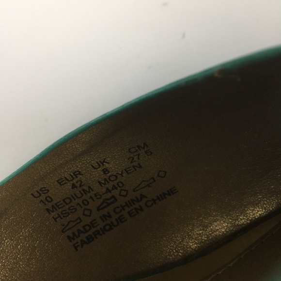 Hush Puppies dk. Aqua patent. open toe wedge 10 - Picture 7 of 7